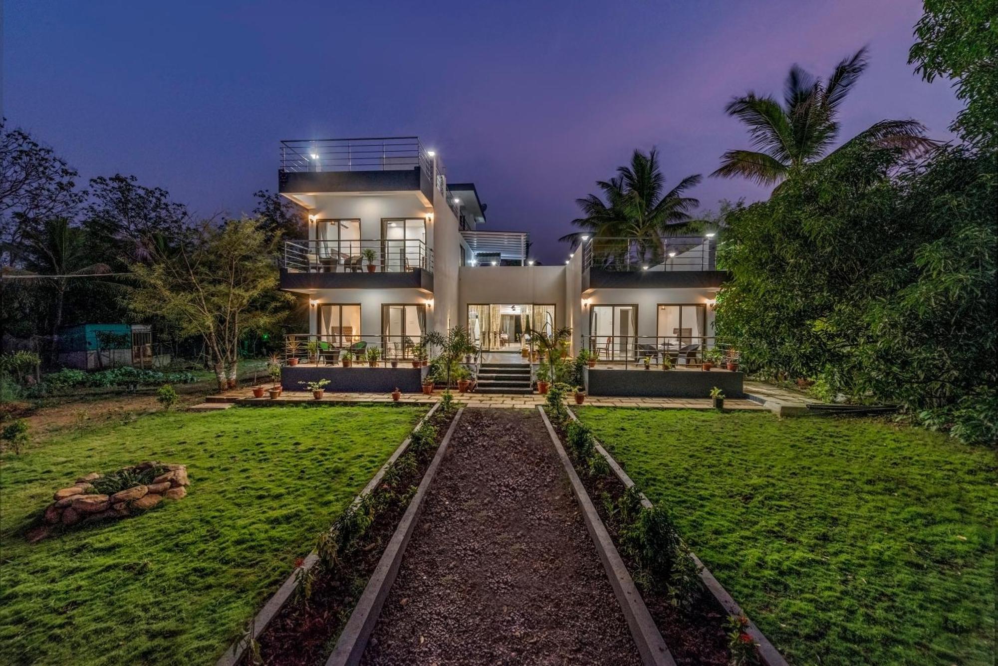Saffronstays Lakeview Nivara - Farm Stay Villa With Private Pool Near Pune Exterior photo